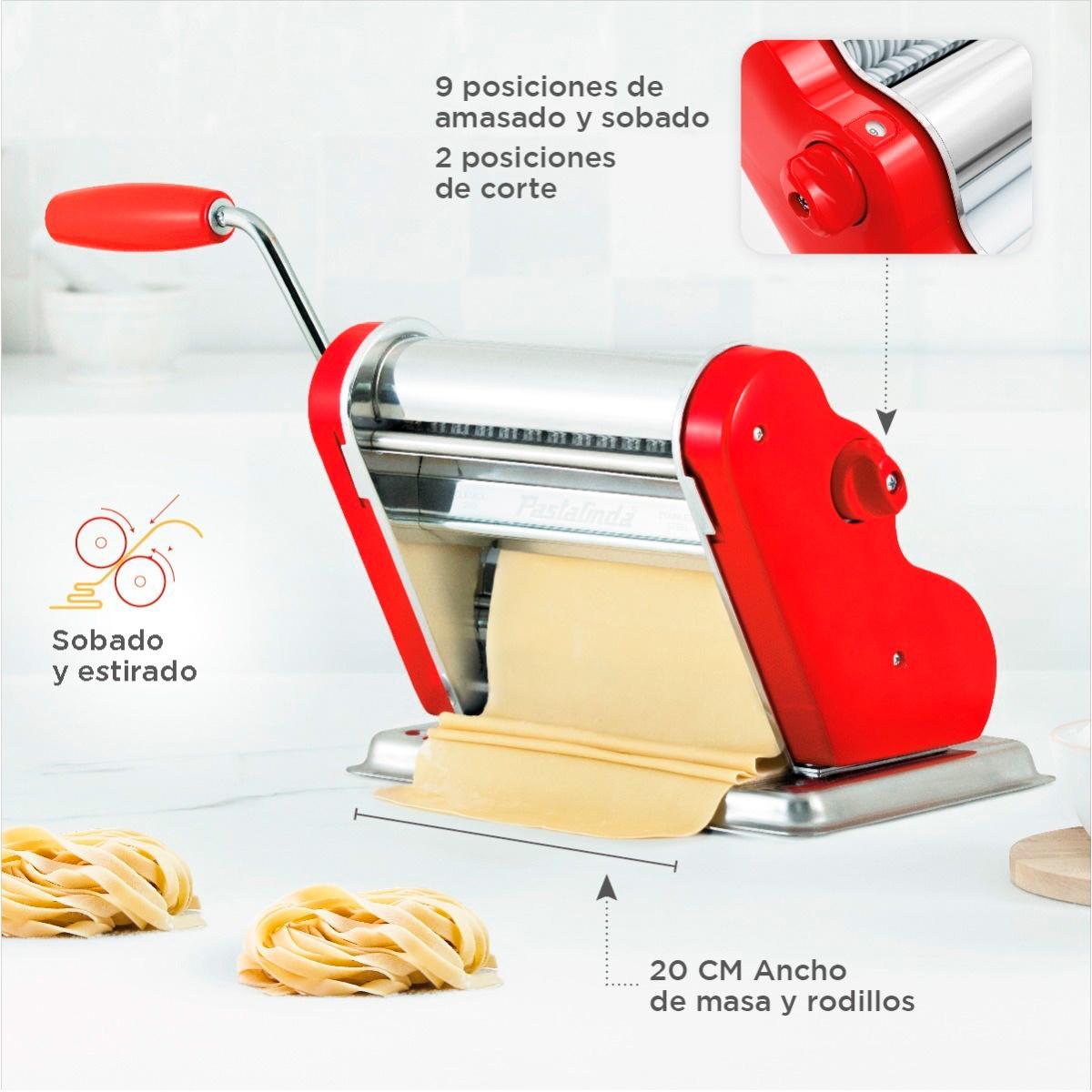 Maquina De Pastas Pastalinda Clásica 200 Roja 20Cm